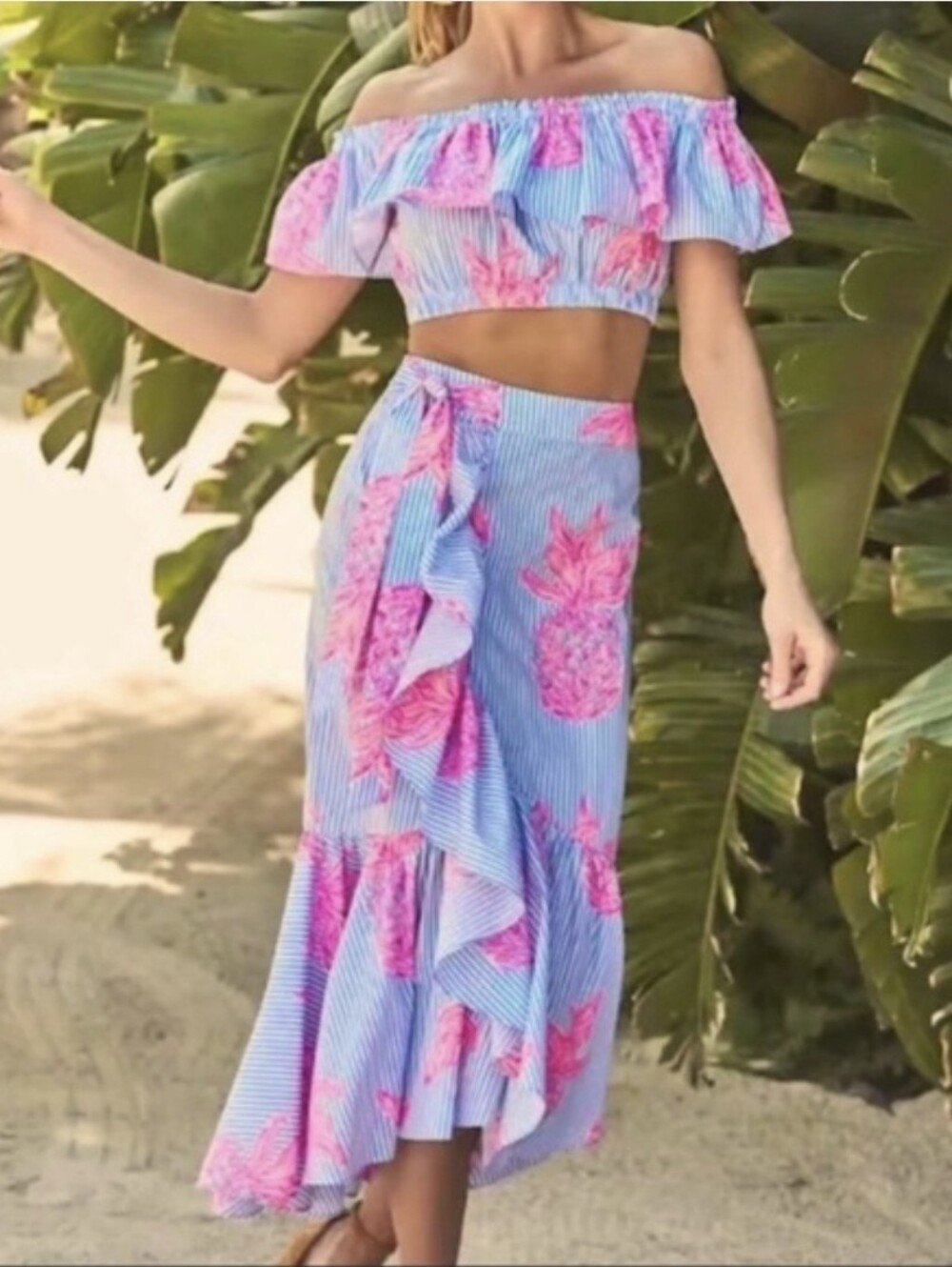 NWT Lilly Pulitzer Larissa Two Piece Set Rum Swizzle Size 12